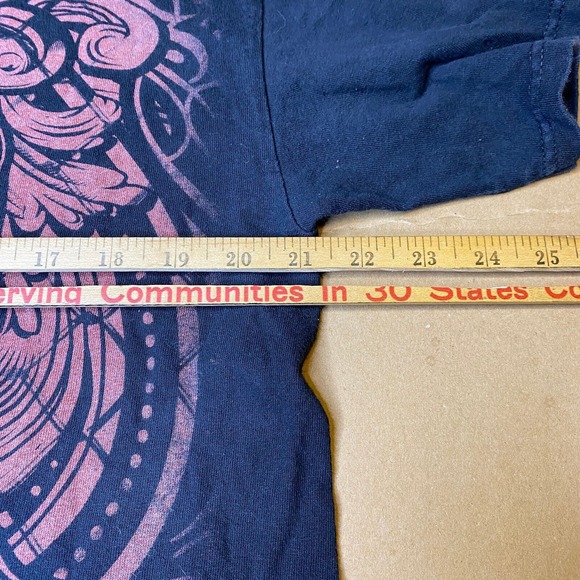 MMA Elite Shirt Mens Size Large Black Red Short Sleeve Skull Graphic Fighter Y2K - Picture 6 of 7